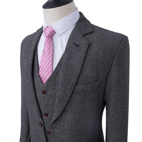 na62 tweed костюмы шерсть елочка 2 пуговицы мужской костюм формальное свадебные костюмы толстая материал настроенные размер man костюмы, White;black